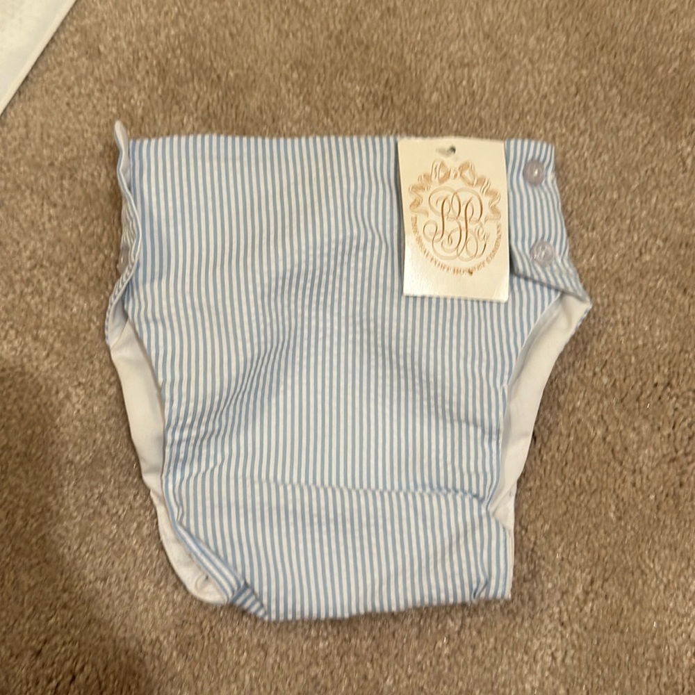 Beaufort bonnet seersucker diaper cover 3-6 months. NWT